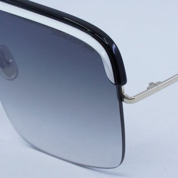 🕶️ New Cutler and Gross CG1328S 002 Sunglasses - Black White Frame, Grey Lenses - Picture 3 of 10
